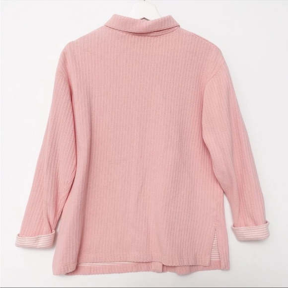 Vintage Bechamel Pink Cardigan Sweater & Reversible Long Sleeve Top Sz 2X - Picture 5 of 10